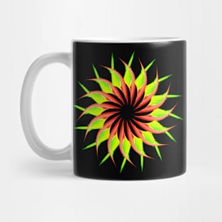 Red and green mandala Mug